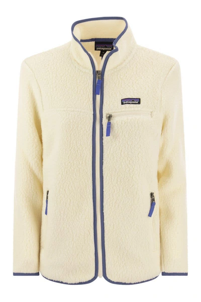 Patagonia Fleece Jacket In Ivory