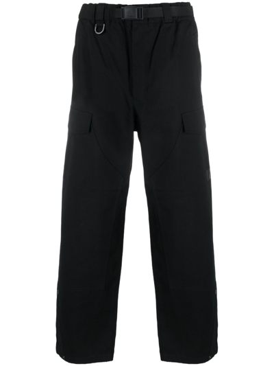 Y-3 BELTED-WAIST WIDE-LEG TROUSERS