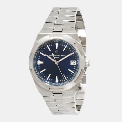 Pre-owned Vacheron Constantin Blue Stainless Steel Overseas 4500v/110a-b128 Men's Wristwatch 41 Mm