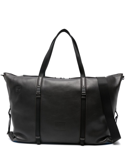 Paul Smith Two-tone Leather Holdall In Brown