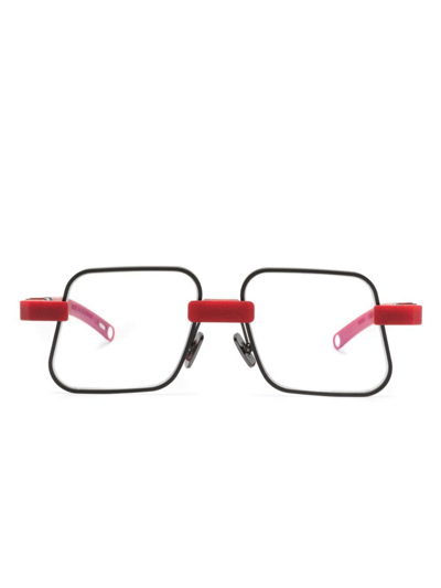 Vava Eyewear Tilted Rectangle-frame Glasses In Black