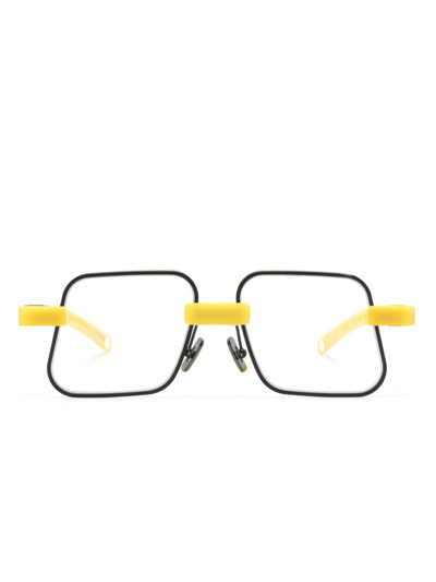 Vava Eyewear X Suzanne Ciani Square-frame Glasses In Yellow