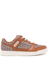 COACH MONOGRAM-PATTERN LACE-UP SNEAKERS