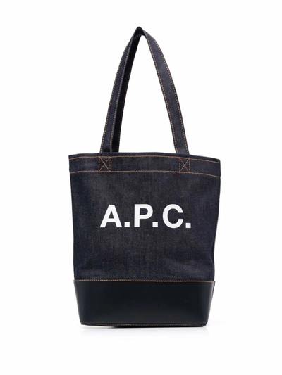 Apc A.p.c. Tote Axel Small Bags In Blue
