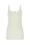 Bottega Veneta Ribbed Wool Sleeveless Top In White