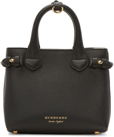 Burberry Baby 'banner' Tote In Black