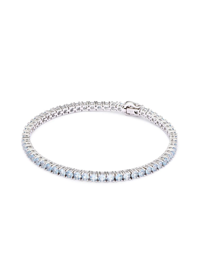 Hatton Labs Tennis Bracelet With Light Blue Cubic Zirconias In Sterling Silver Woman