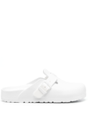 Birkenstock Boston Debossed-logo Slides In White