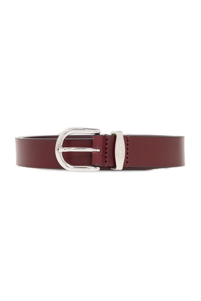 Isabel Marant Buckled Leather Belt In Red