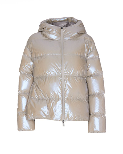 Herno Padded Zipped Jacket In White