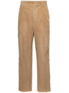 Palm Angels Pantalone Velluto Look In Beige
