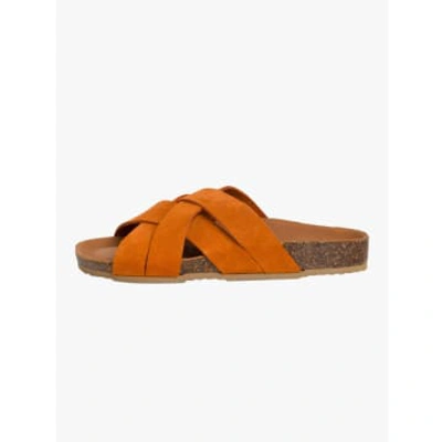 Tamaris Orange Leather Mule