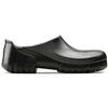 BIRKENSTOCK A 640 PU BLACK STEEL TOE CAP CLOGS