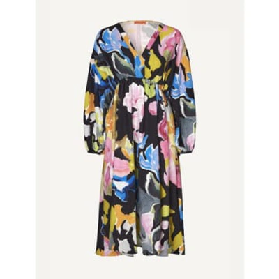 Stine Goya Artistic Floral Veroma Dress In Black