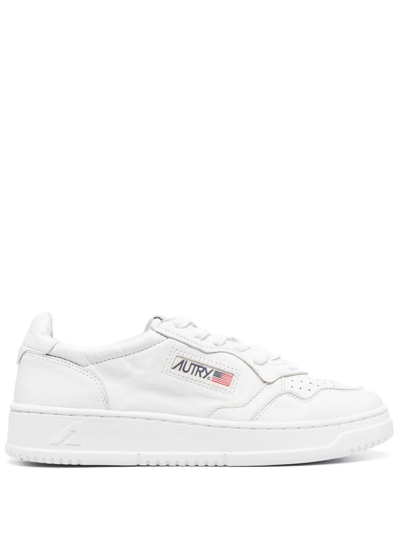 Autry Medalist Leather Low-top Sneakers In Sg10 White