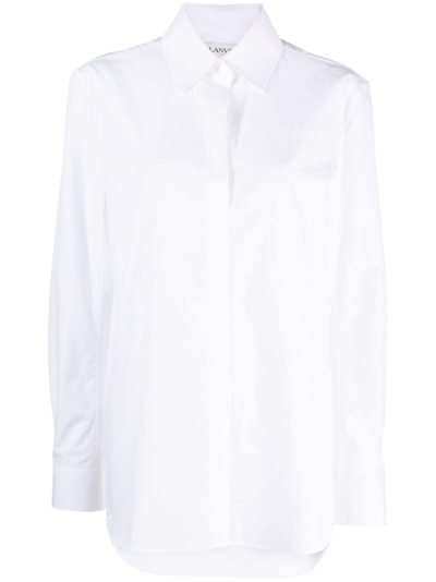 Lanvin Tunic Cotton Shirt In White