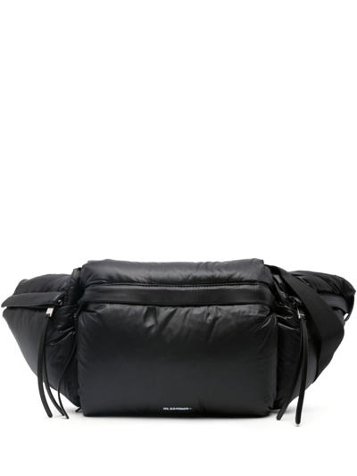Jil Sander Logo-print Padded Belt Bag In Black