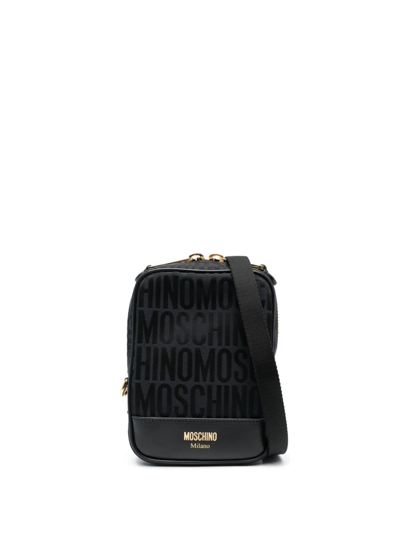 Moschino Logo-print Crossbody Bag In Black