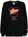 AAPE BY A BATHING APE LOGO-EMBROIDERED COTTON SWEATSHIRT