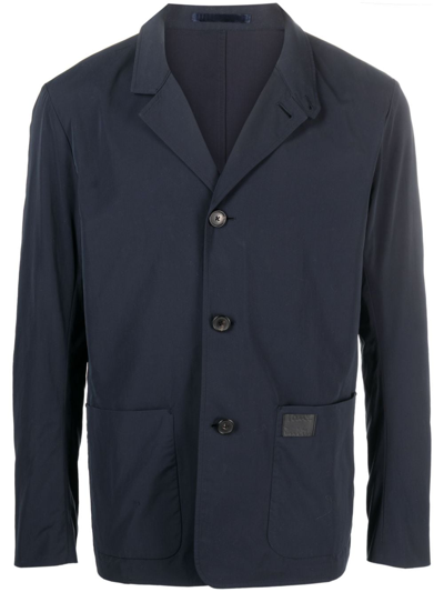 Paul Smith Notched-collar Button-up Jacket In Blue