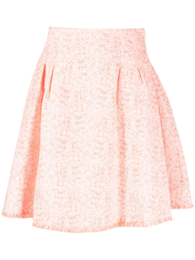 Pre-owned Dior 2010s Flared Bloucé Skirt In Pink
