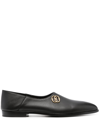 BALLY POINTED-TOE LEATHER LOAFERS