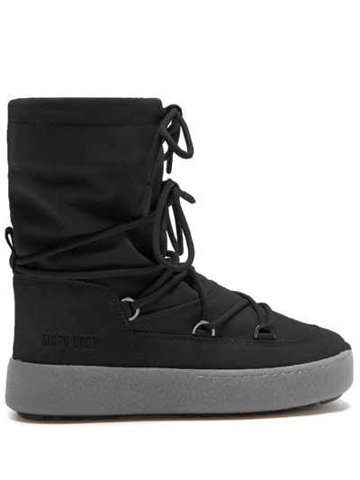 Moon Boot Ltrack Suede Boots In Black