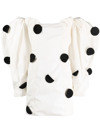 Jacquemus Mini Darling Polka Dot Dress In White