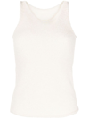 Low Classic Sleeveless Fleece Knitted Top In White