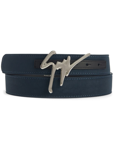 Giuseppe Zanotti Giuseppe Logo-lettering Belt In Blue