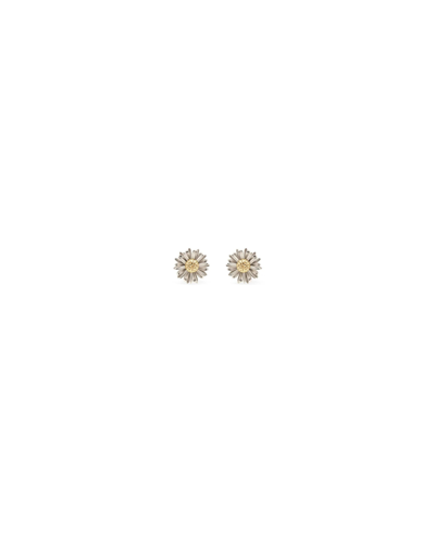 Bernard James Flora Maxi 14k Yellow And White Gold Earrings In 14k White Gold/yellow Gold