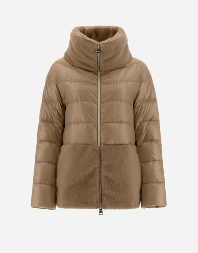 Herno ナイロンウルトラライトレディ ケープ In Camel