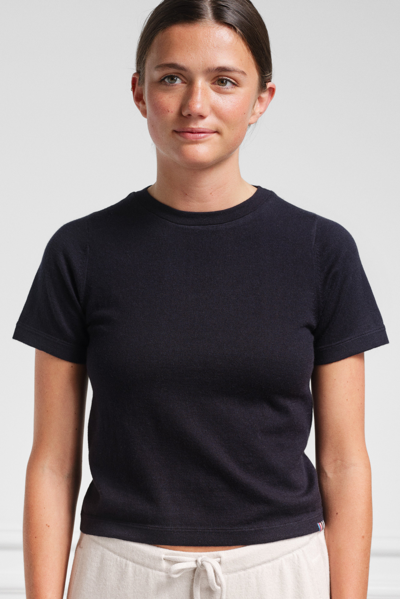Extreme Cashmere N267 Tina Fitted T-shirt In 001 Navy