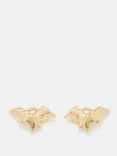 Nina Ricci Double Dove Gold-plated Earrings