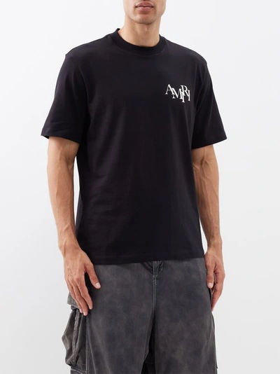 Amiri Logo-print Cotton Jersey T-shirt In Black