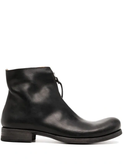 Ma+ Side Zipped Short Boots In Black