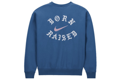 Pre-owned Nike Sb X Bornxraised Crewneck Sweatshirt Blue