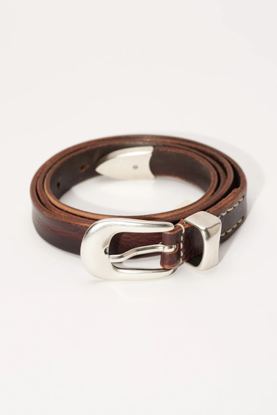 Our Legacy Unisex 2cm Belt In Brown