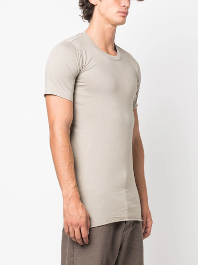 Rick Owens Off-white Double T-shirt In 08 Pearl