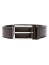 Prada Saffiano Leather Belt In Braun