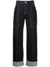 ALEXANDER MCQUEEN TURN-UP STRAIGHT-LEG JEANS