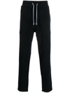 Brunello Cucinelli Black Cotton Blend Straight-leg Trousers In Schwarz