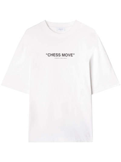 Off-white Chess Move Short-sleeve T-shirt In White