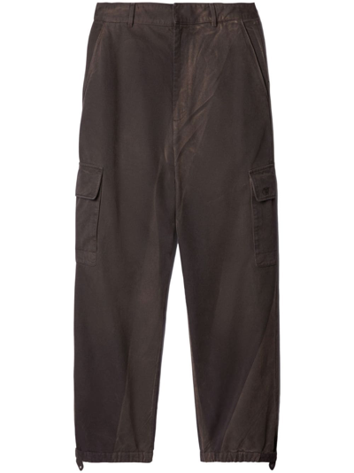 Off-white Garment-dyed Cargo Pants In Brown
