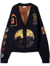 Off-white Off White Moon Phase Cardigan In Blau