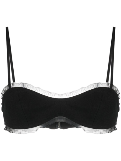 Ganni Woman Top Black Size 6 Organic Cotton