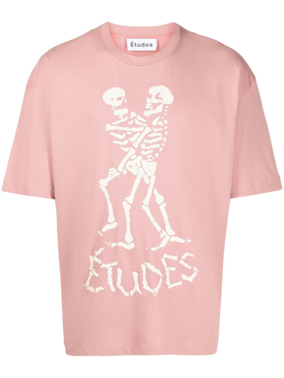 Etudes Studio Logo-print Organic Cotton T-shirt In Pink