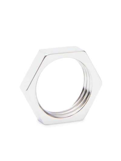 Maison Margiela Bolt And Nut Ring In Palladium