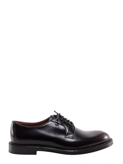 Doucal's Lace-up Leather Derby Shoes In Red