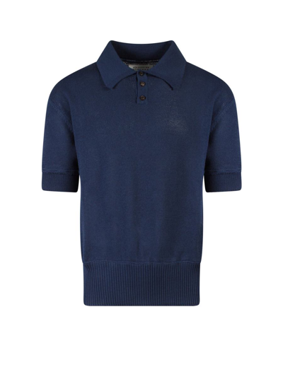 Maison Margiela Polo Shirt In Blue